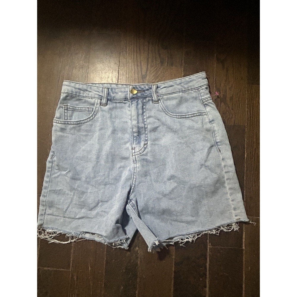 NWT Oat New York Women's Cloud Luxe Light Wash Cutoff Denim Shorts Size 8/29